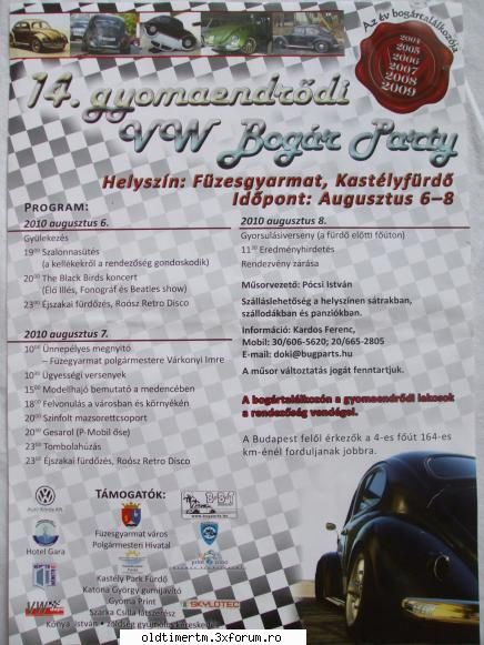 6-8.08 VW Bogar Party Fuzesgyarmat H - In localitatea Fuzesgyarmat din Ungaria (aprox - EVENIMENTE IN TARA