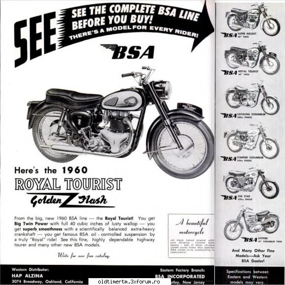Poze cu veterane - BSA, o gama de motociclete fabricate in marea - GENERAL