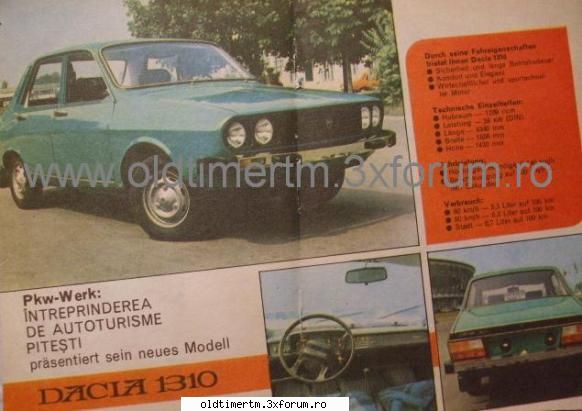 Poze vechi sau reclame - reclama nemteasca la Dacia 1310 - DACIA