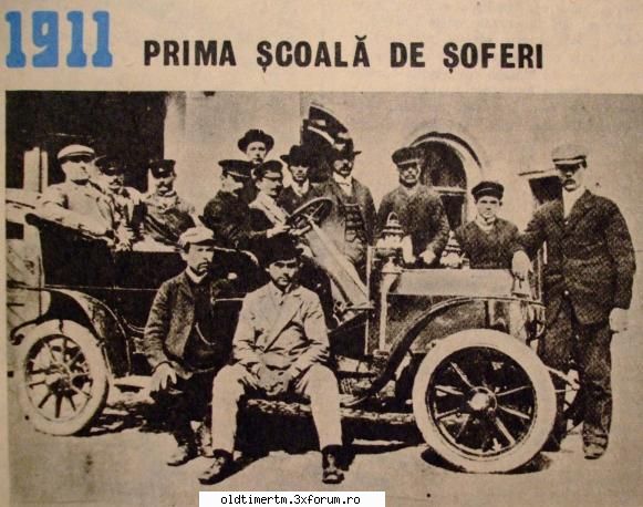 Prima scoala de soferi 1911 - primii absolventi ai scolii de soferi - ISTORIE