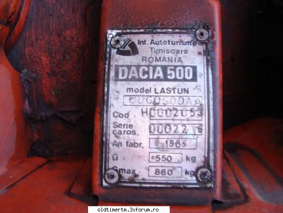 VAND Dacia 500 Lastun - timariu dragos - VANZARI/CUMPARARI AUTO/MOTO